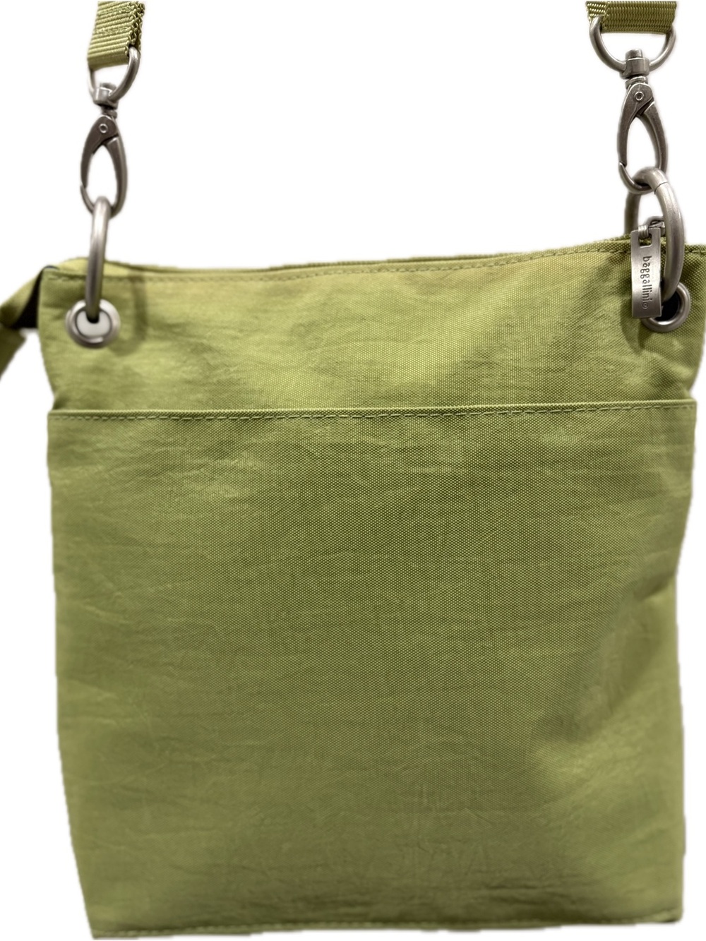 Baggallini Crossbody Bag Olive Green Nylon Travel Purse Multi Pocket w/Zip Pouch - Picture 2 of 7